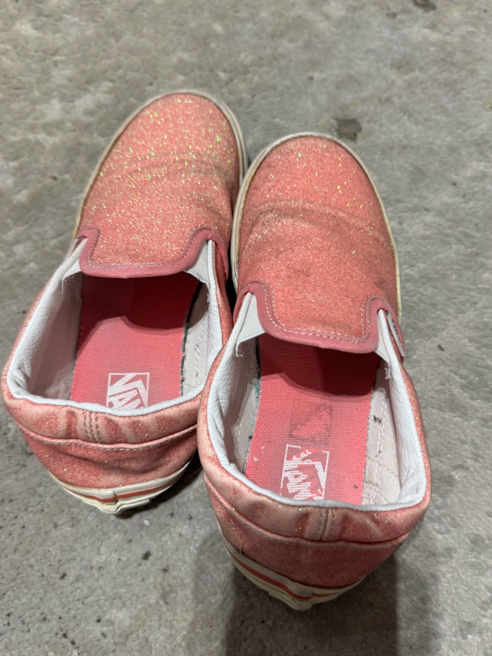 Vans Kids' Slip-On Glitter Sneakers in Pink